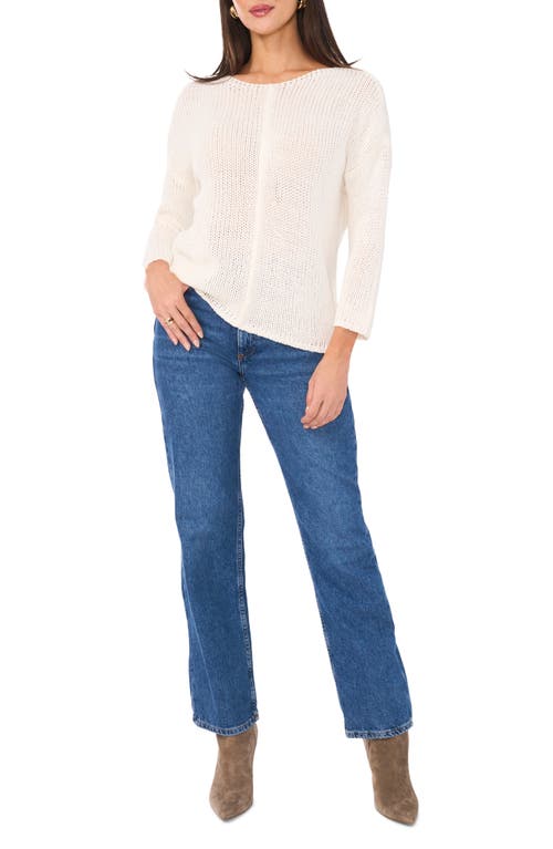 Vince Camuto Boat Neck Sweater In Antique White