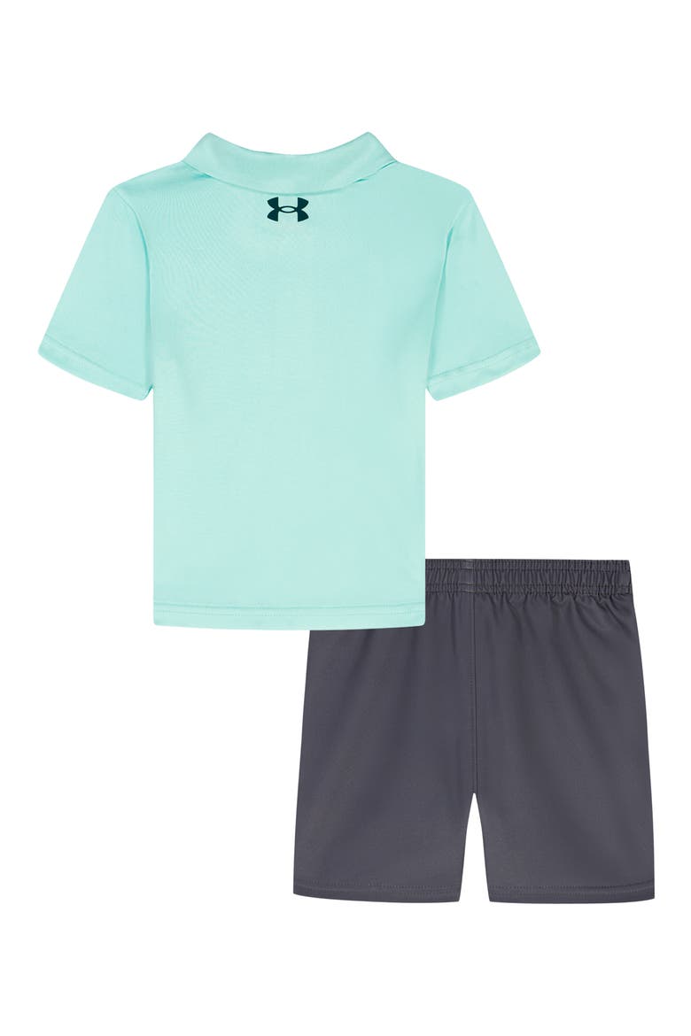 Kids' Polo & Shorts Set, Alternate, color, NEO TURQUOISE