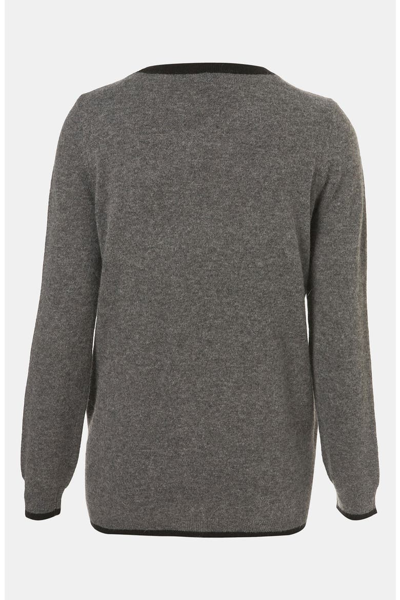 'Alphabet' Sweater, Alternate, color, CHARCOAL