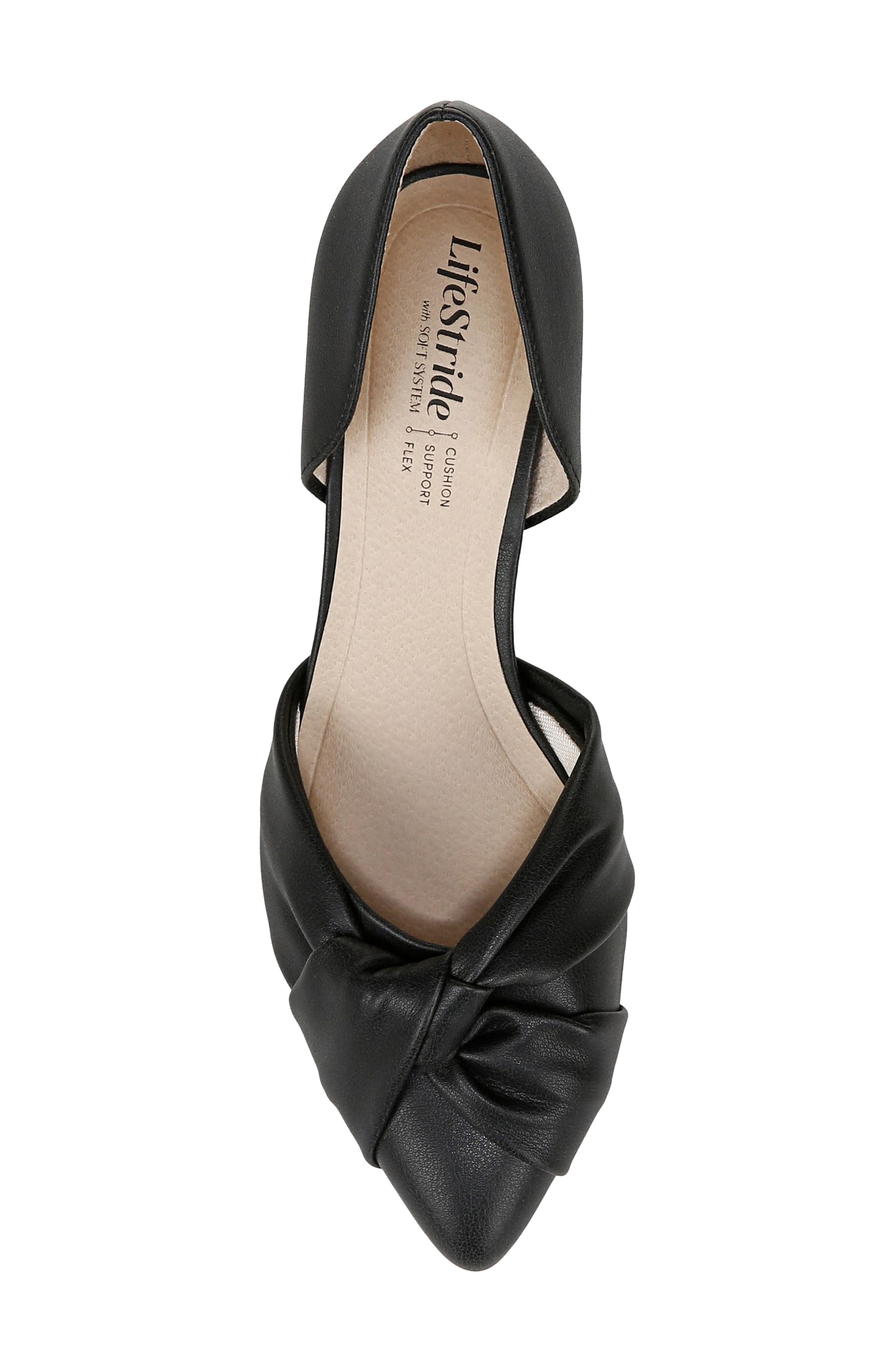 LifeStride Abby d'Orsay Pointed Toe Pump, Alternate, color, Black/ Black