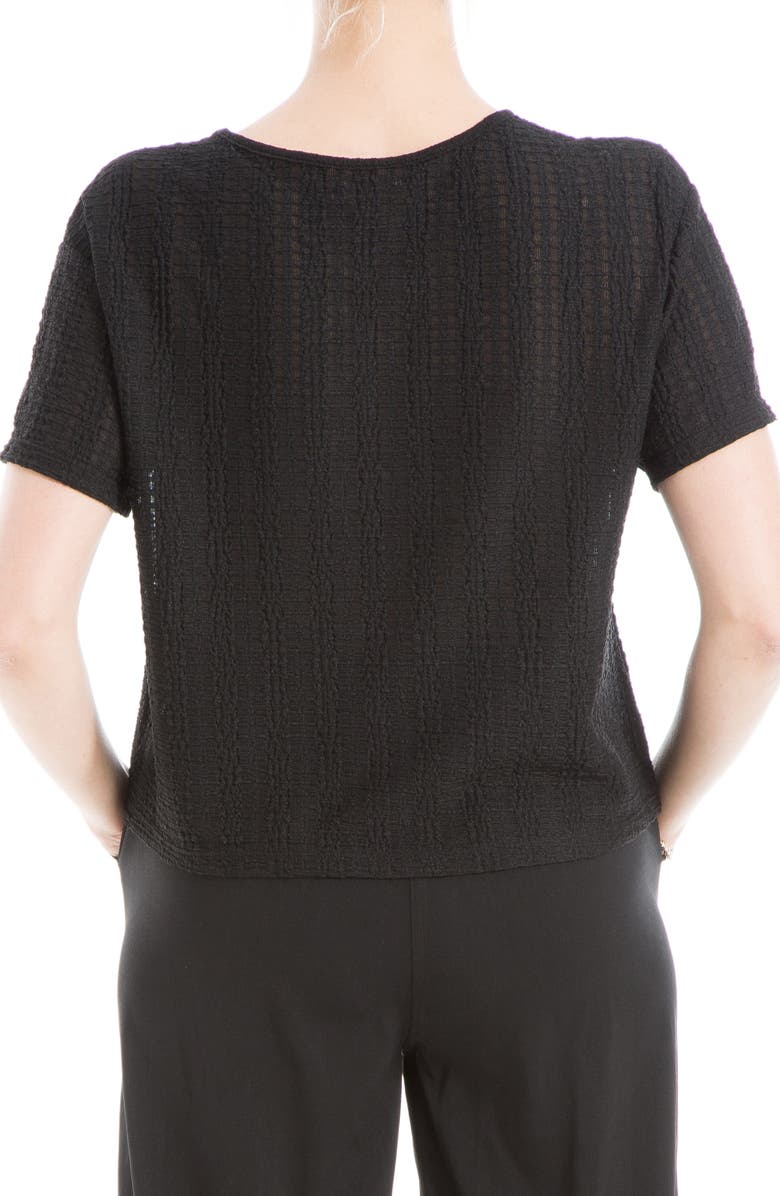 MAX STUDIO Textured Knit T-Shirt, Alternate, color, Black