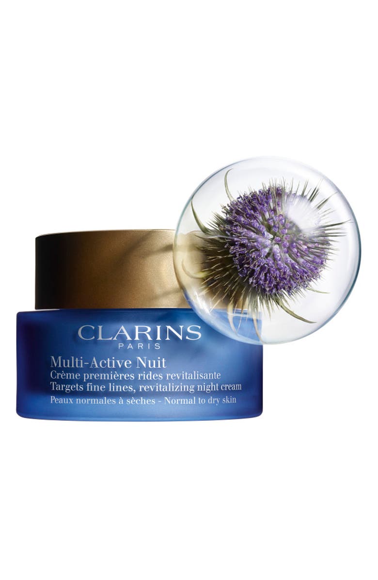 Clarins Multi-Active Anti-Aging Night Moisturizer for Glowing Skin, Dry Skin, Alternate, color, 
