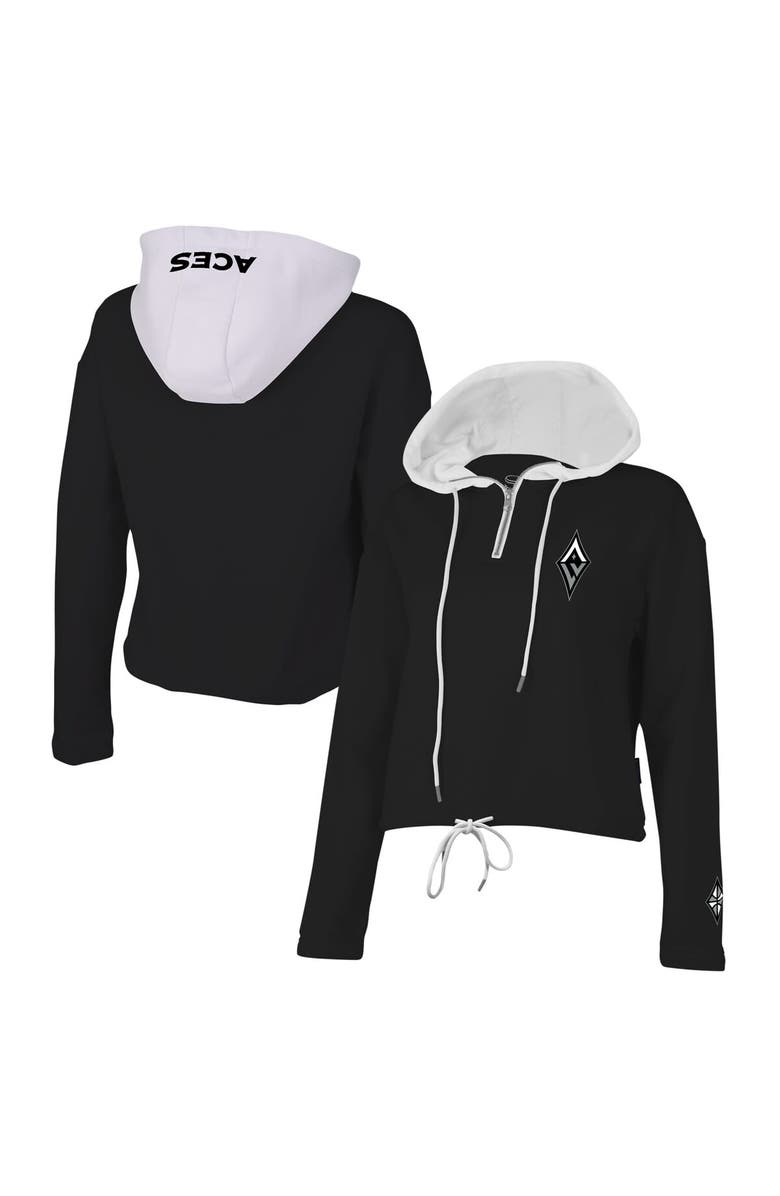 Stadium Essentials Women's Stadium Essentials Black Las Vegas Aces Game Plan Quarter-Zip Hoodie, Main, color,