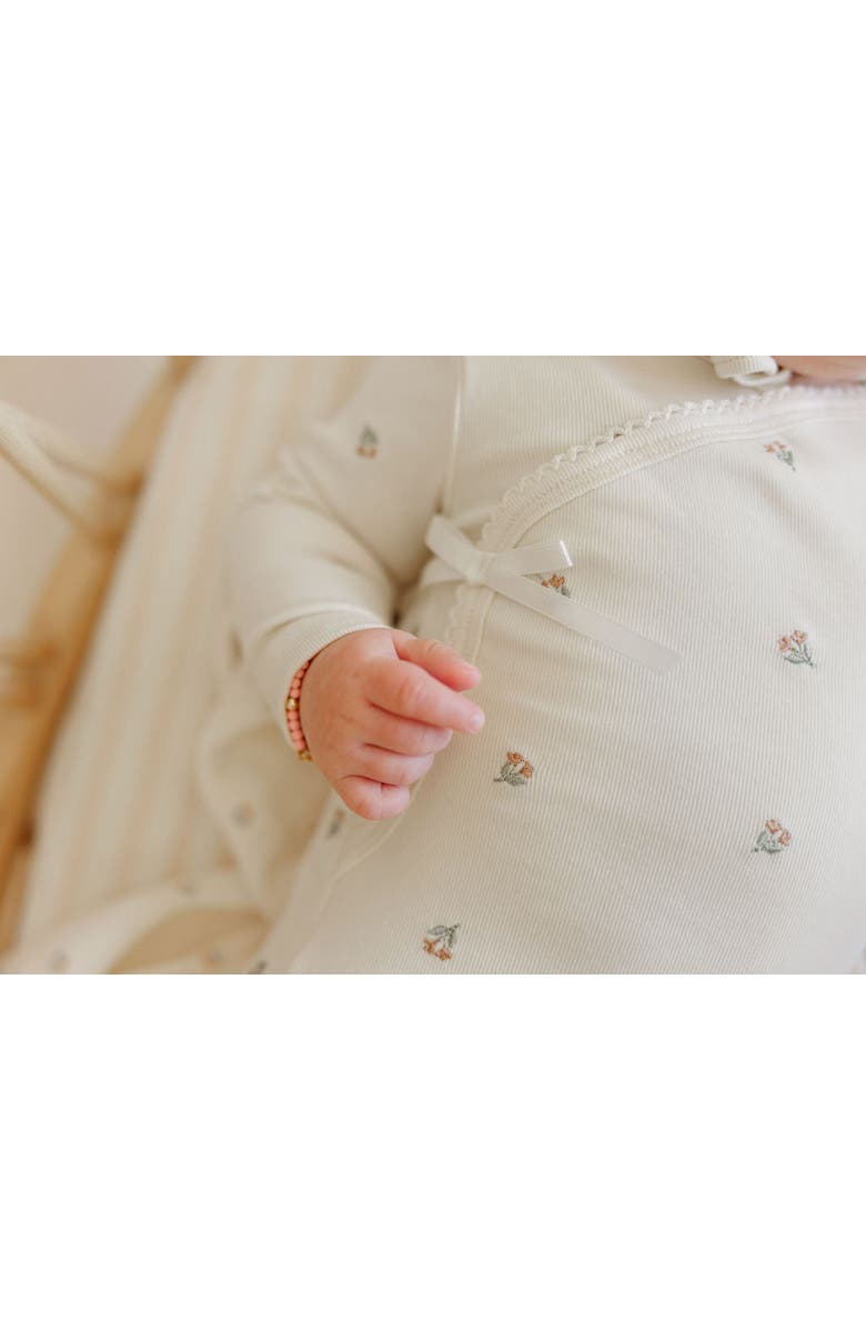 Ely's & Co. Embroidered Collection  - Footie, Alternate, color, Ivory Tulip