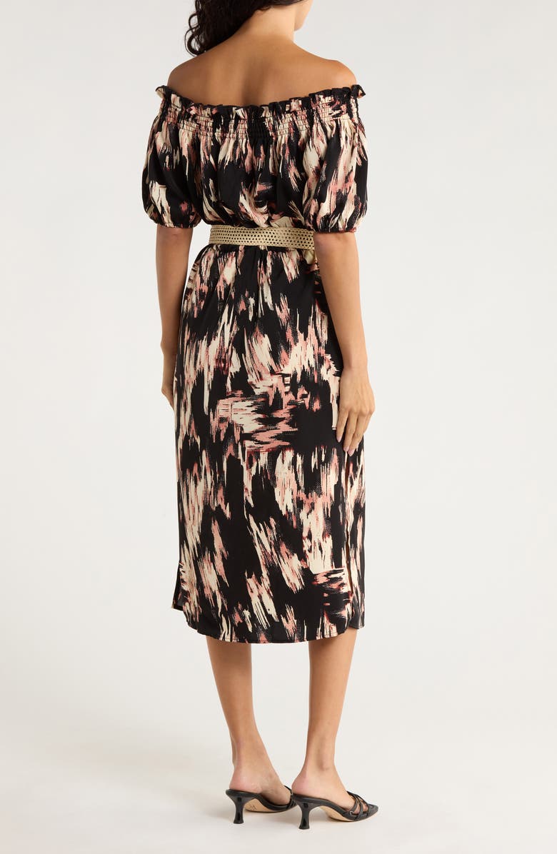 AREA STARS Leila Belted Dress, Alternate, color, Multi Black