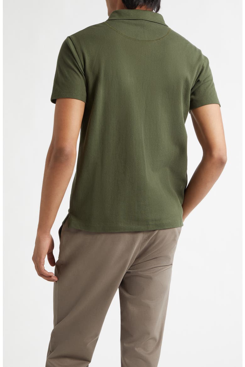 Riviera Cotton Piqué Polo, Alternate, color, DEEP OLIVE