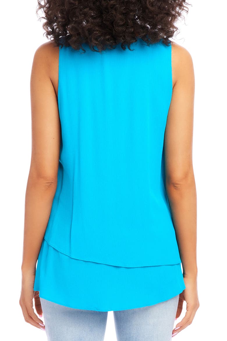 V-Neck Layered Asymmetrical Tank, Alternate, color, BLUE