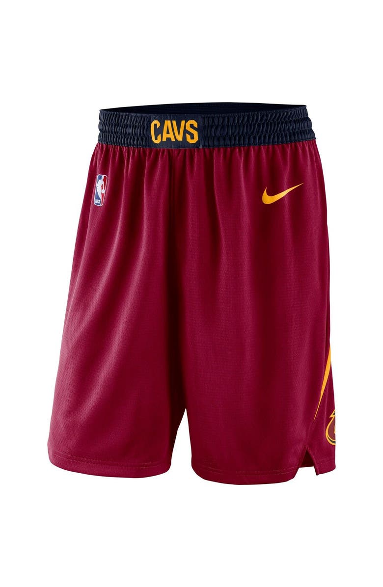 Nike Men's Nike Wine Cleveland Cavaliers Icon Swingman Basketball Shorts, Main, color,