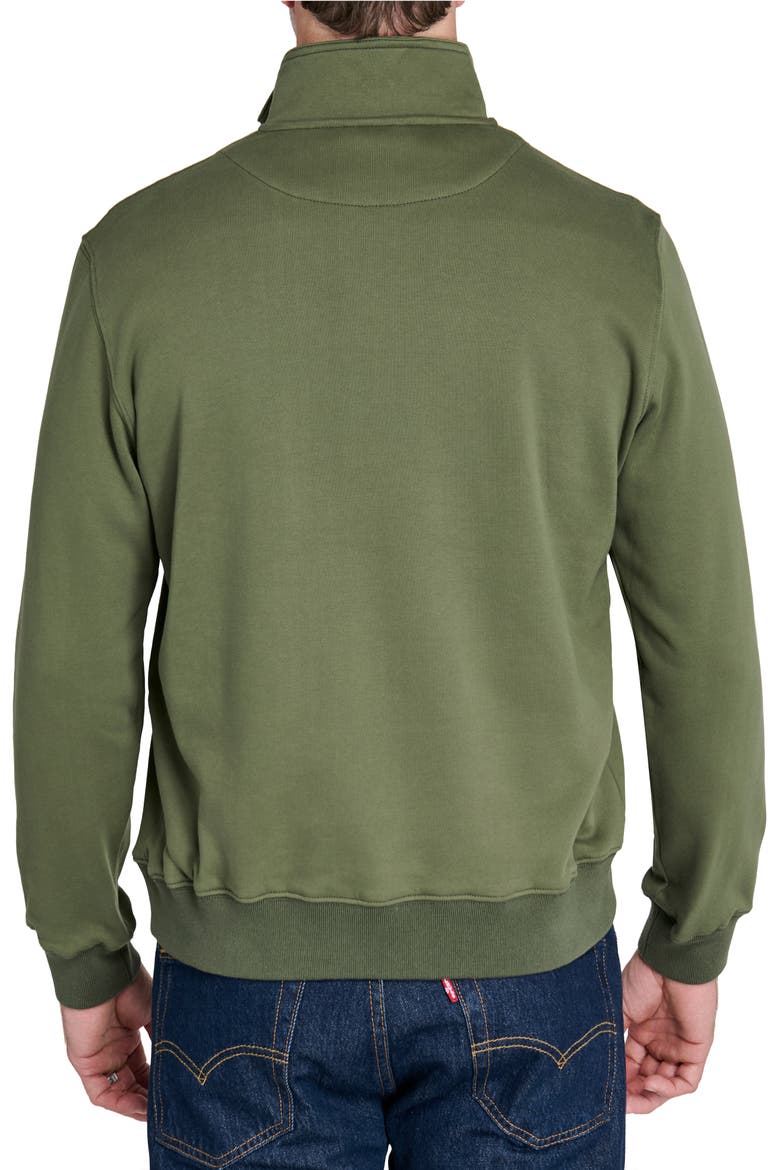 Slim Fit Windsor Brushed Fleece Quarter Zip Pullover, Alternate, color, OLIVE