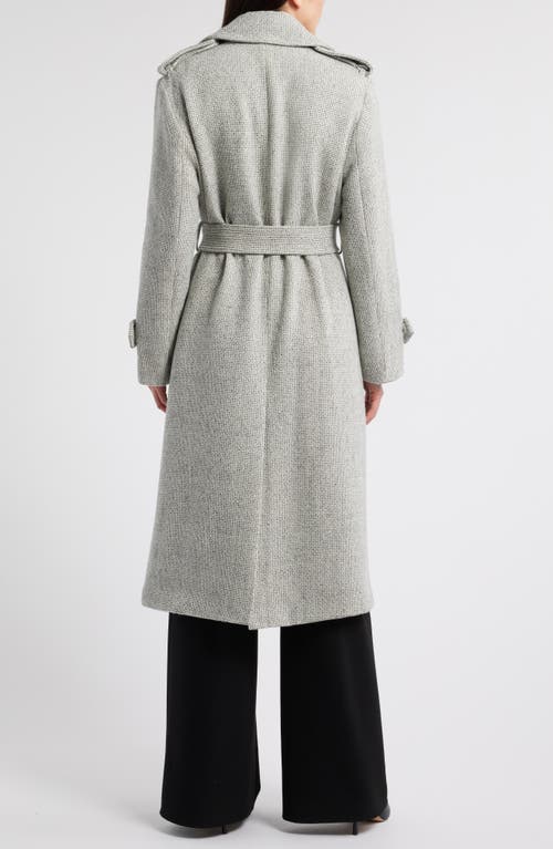 Reiss Alba Wool Blend Double Breasted Coat In Gray