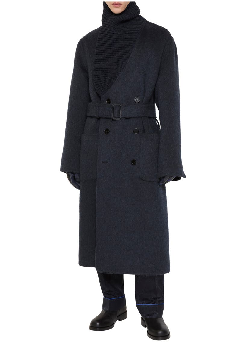 Wool Mohair Blend Coat, Main, color, Night grey melange