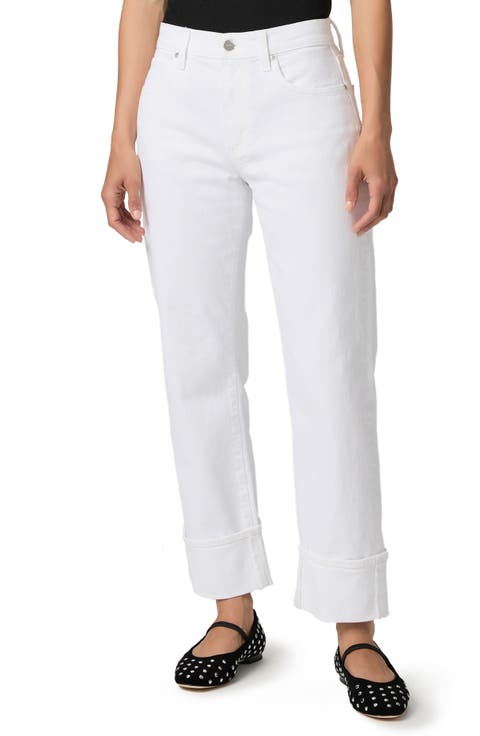 Morgan Cuffed Ankle Straight Leg Jeans (Laundered White)