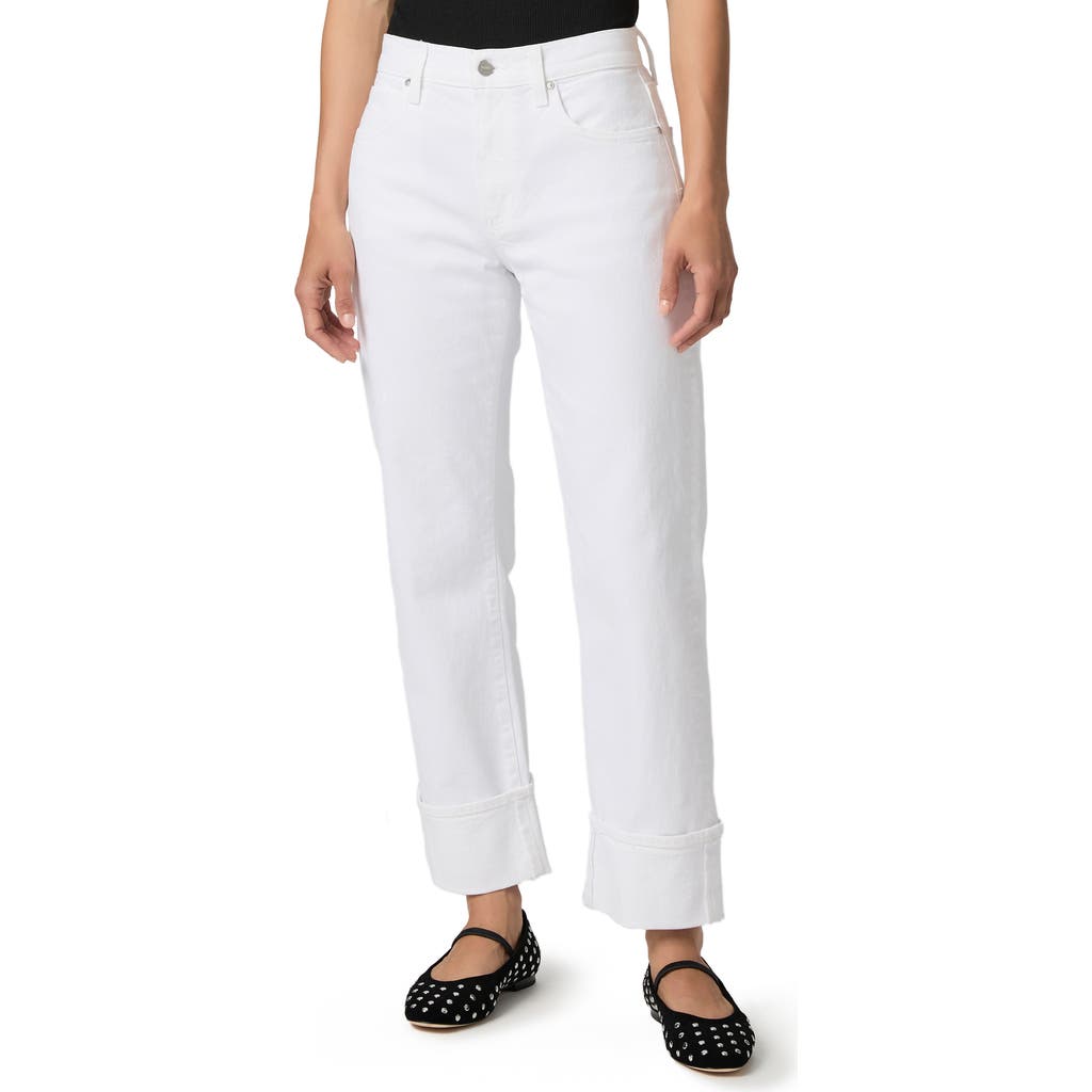PAIGE PAIGE MORGAN CUFFED ANKLE STRAIGHT LEG JEANS