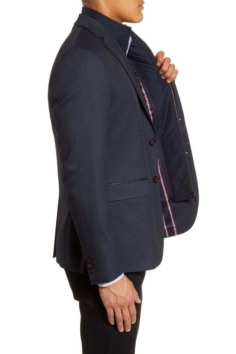 Rhino Slim Fit Sport Coat with Insert, Alternate, color, NAVY