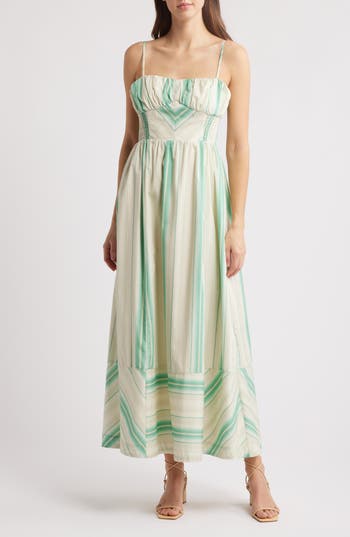 Du Paradis Anthurium Midi Sundress In Multi