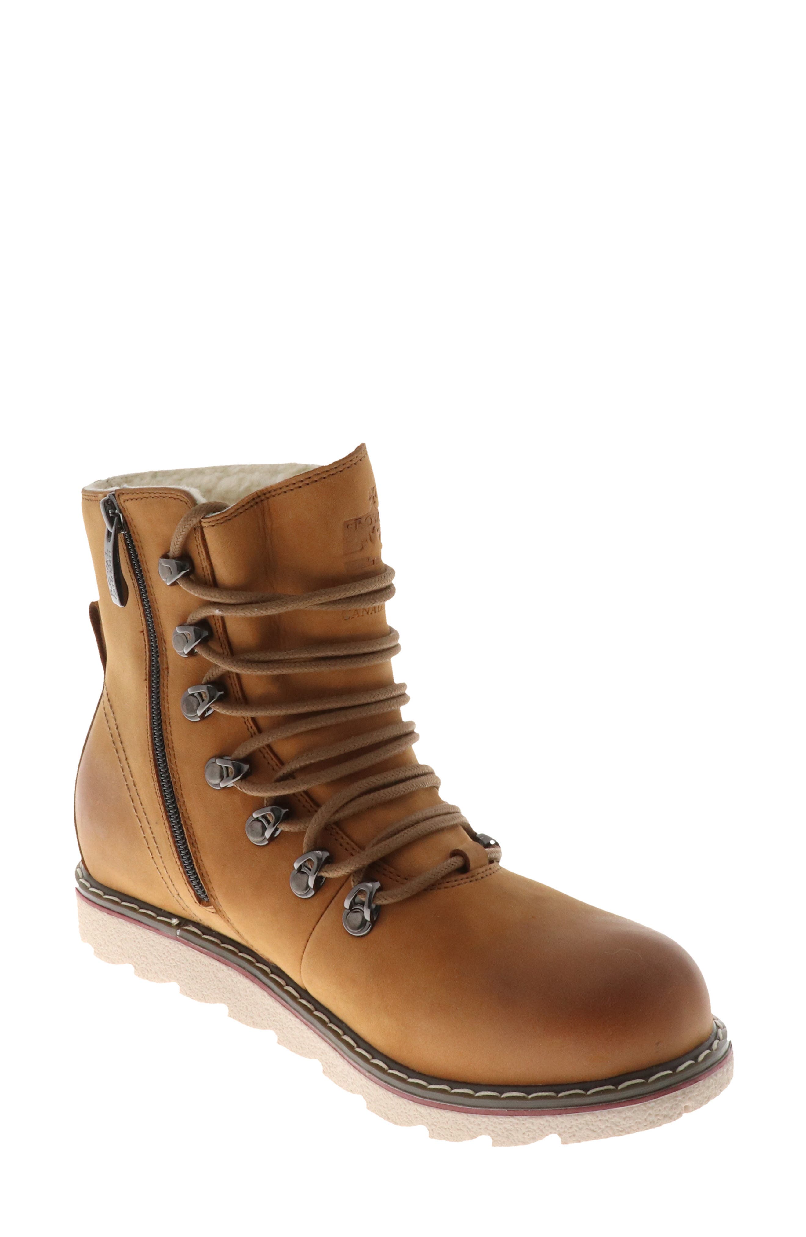 Caledon Waterproof Lace-Up Boot, Main, color, COTTAGE BROWN LEATHER