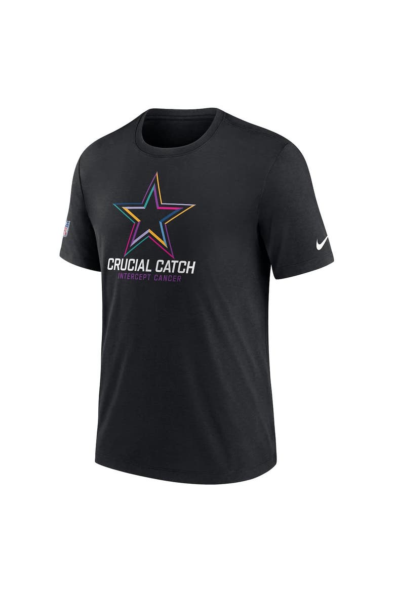 Men's Nike Black Dallas Cowboys 2024 NFL Crucial Catch T-Shirt, Alternate, color, Black