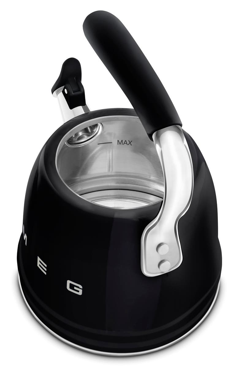 smeg Whistling Kettle, Alternate, color, Black