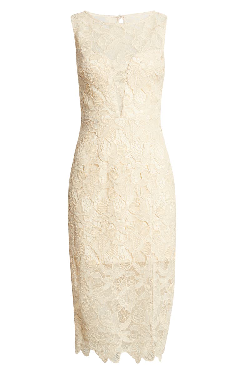 Dress the Population Avianna Sleeveless Guipure Lace Midi Dress, Alternate, color,