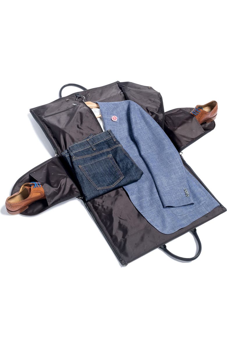 hook + ALBERT Leather Garment Bag, Alternate, color,