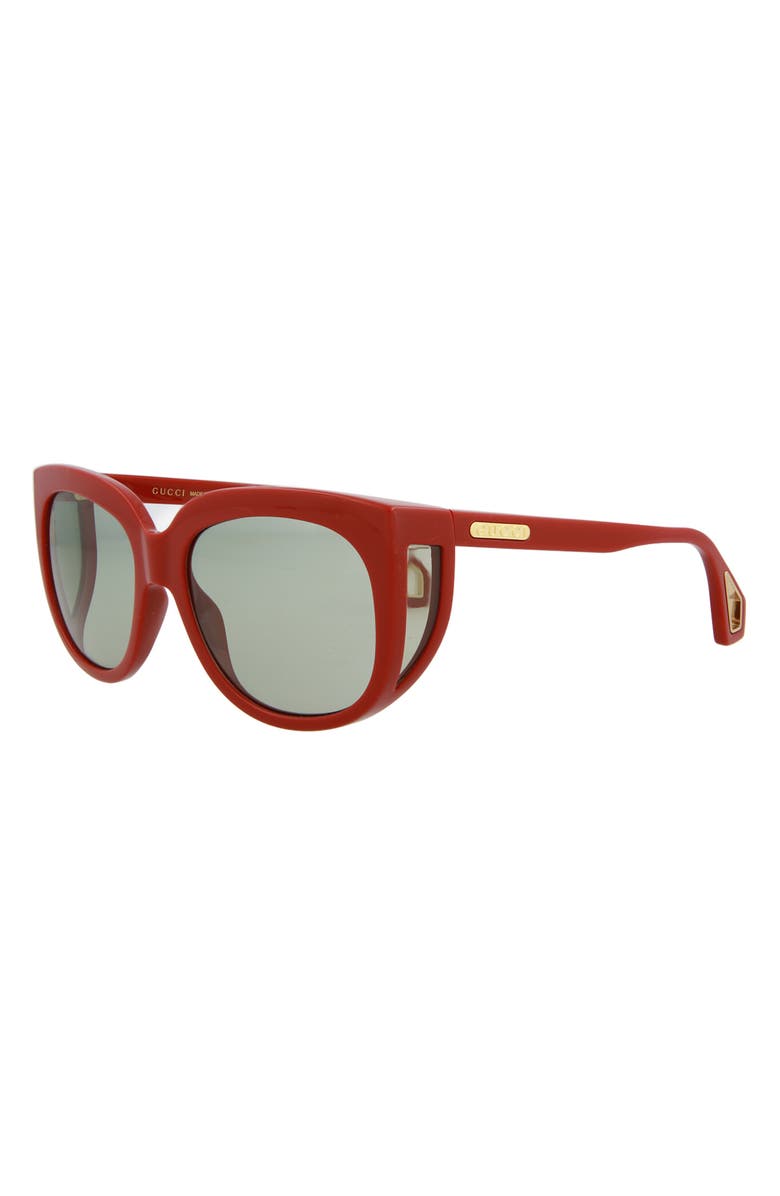 Gucci Square Cat Eye Sunglasses, Alternate, color, 