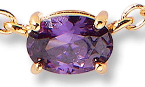 Brook & York Brook And York Brenna Birthstone Station Necklace In Gold February
