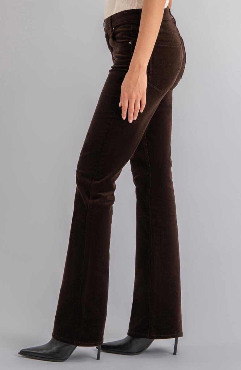 KUT from the Kloth Ana Fab Ab High Waist Corduroy Flare Jeans, Alternate, color, Brownie