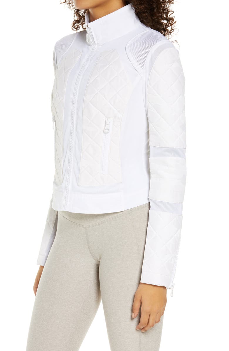 Blanc Noir Camo Mesh Moto Jacket, Alternate, color,