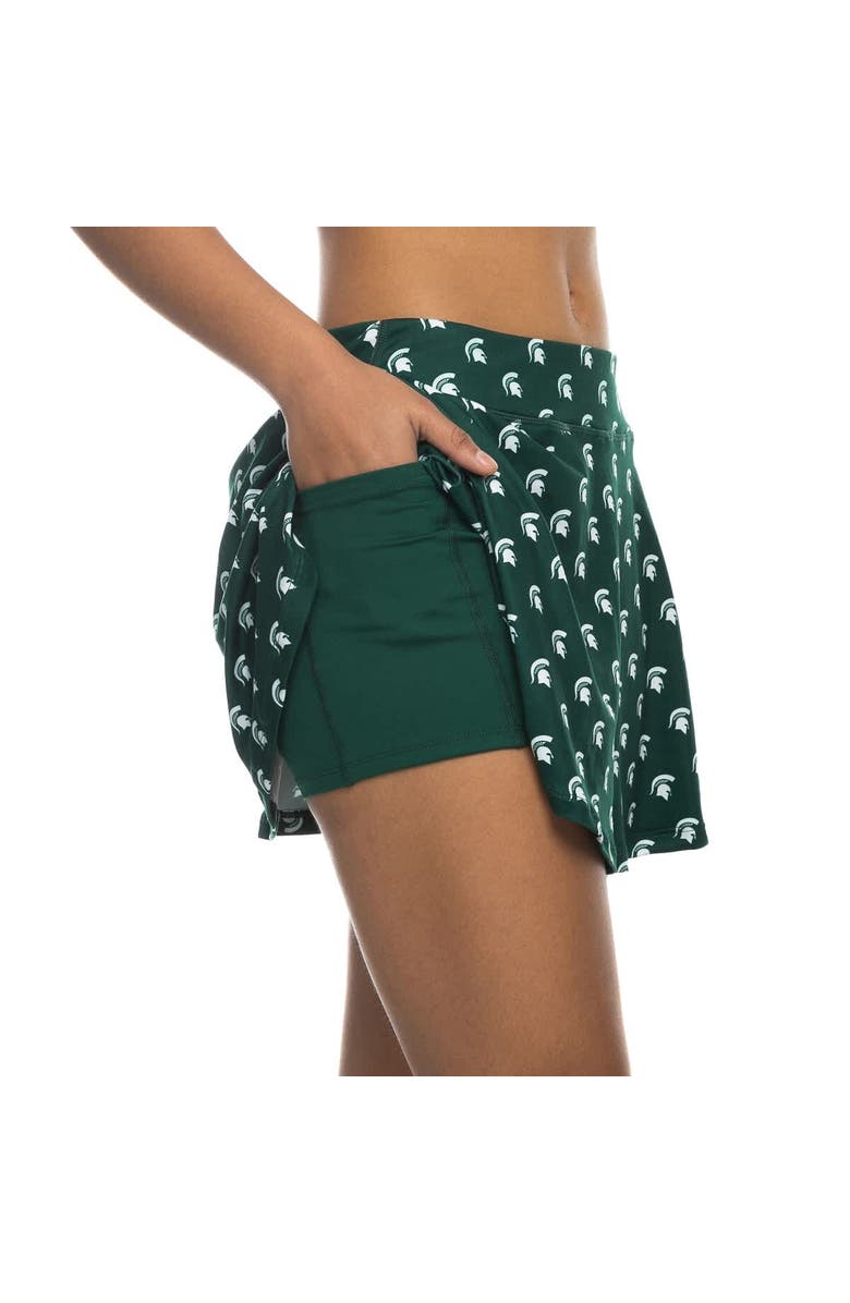 ZOOZATZ Women's ZooZatz Green Michigan State Spartans All-Over Print Flowy Skort, Alternate, color, Green