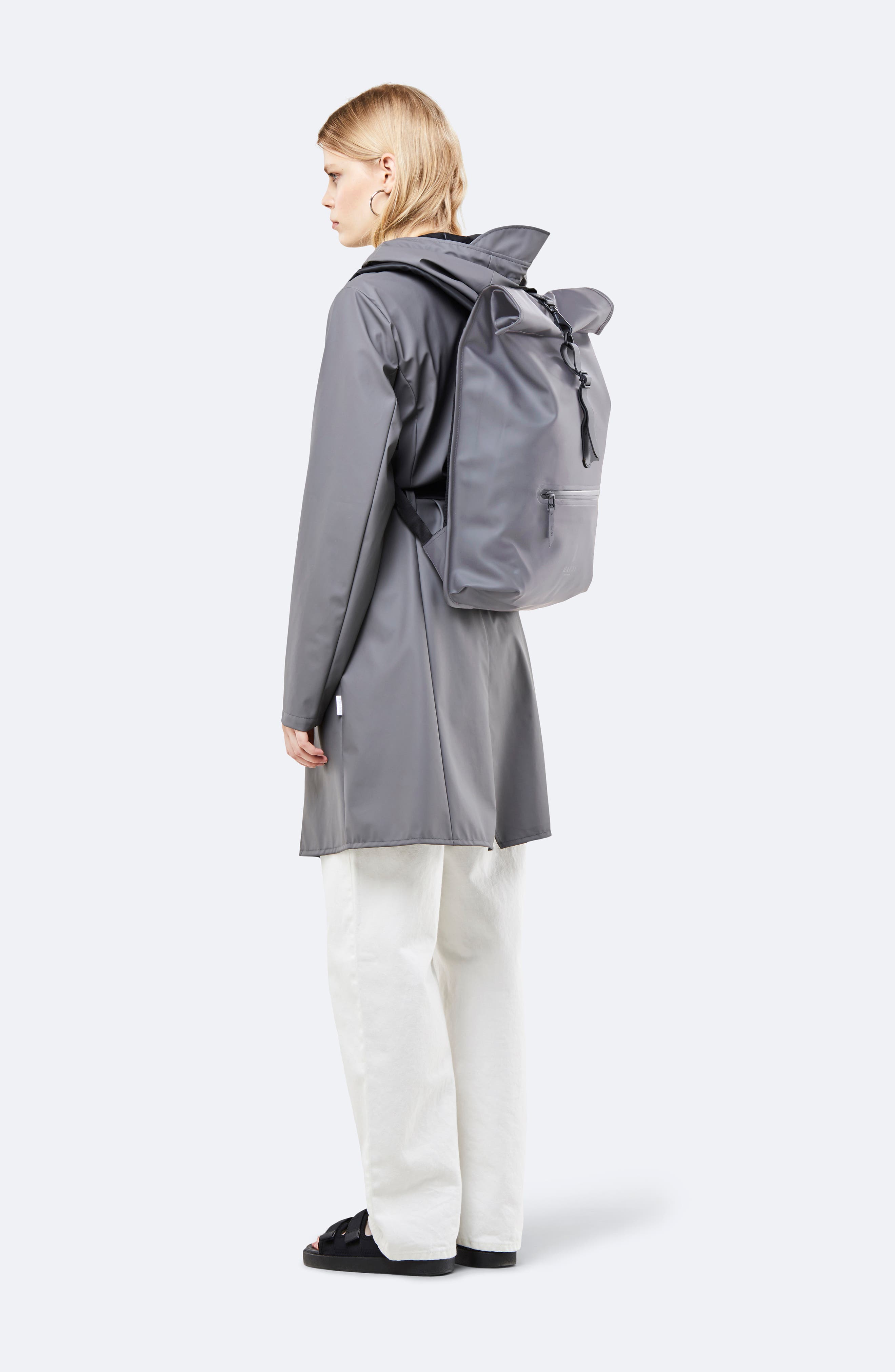 Rains Waterproof Rolltop Backpack, Alternate, color, 