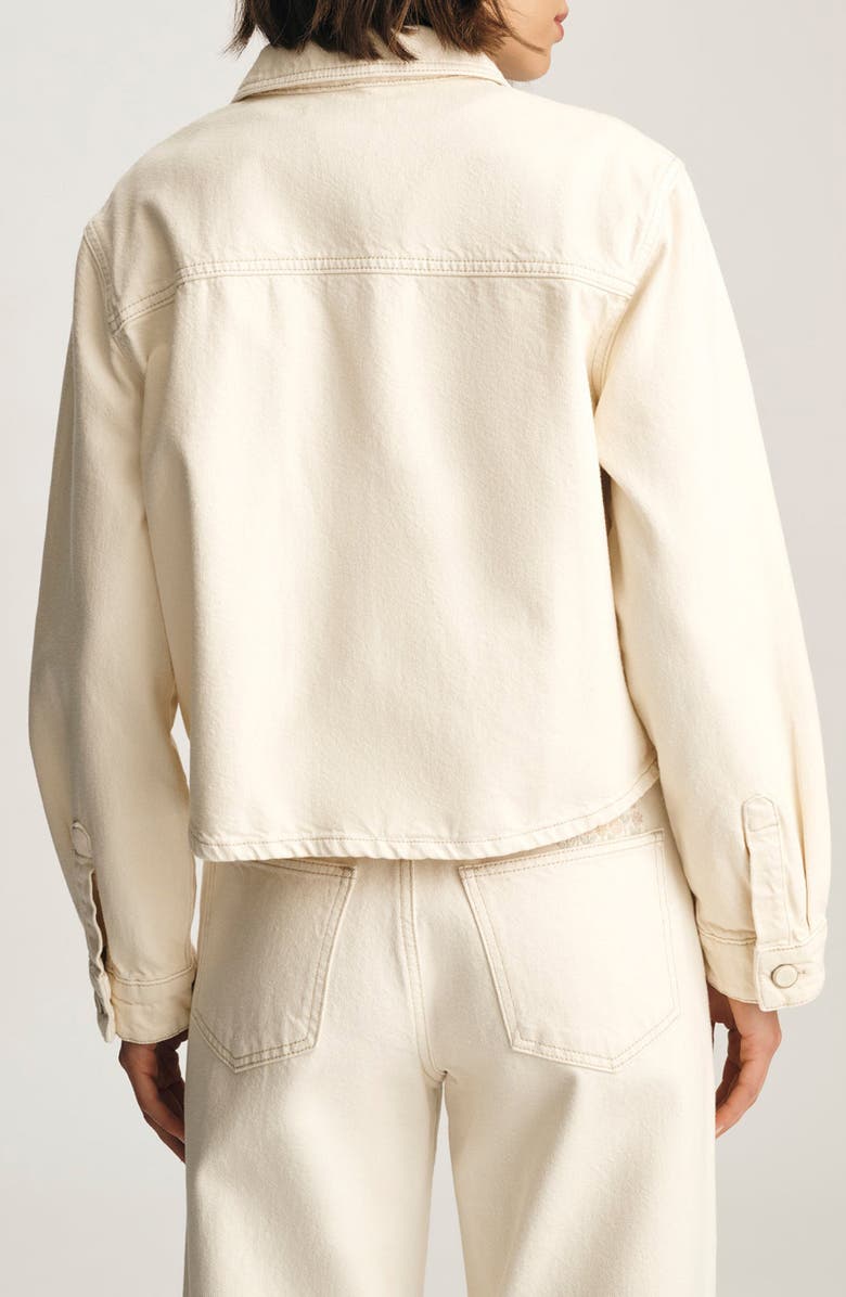 Mavi Jeans Paola Denim Shirt Jacket, Alternate, color, Cream Denim