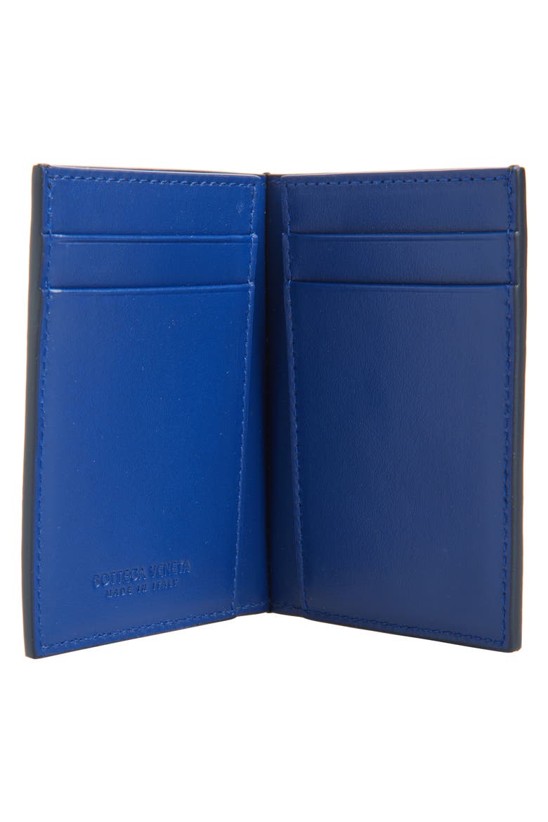 Cassette Intrecciato Leather Bifold Wallet, Alternate, color, ROYAL BLUE/ NOCTURNAL