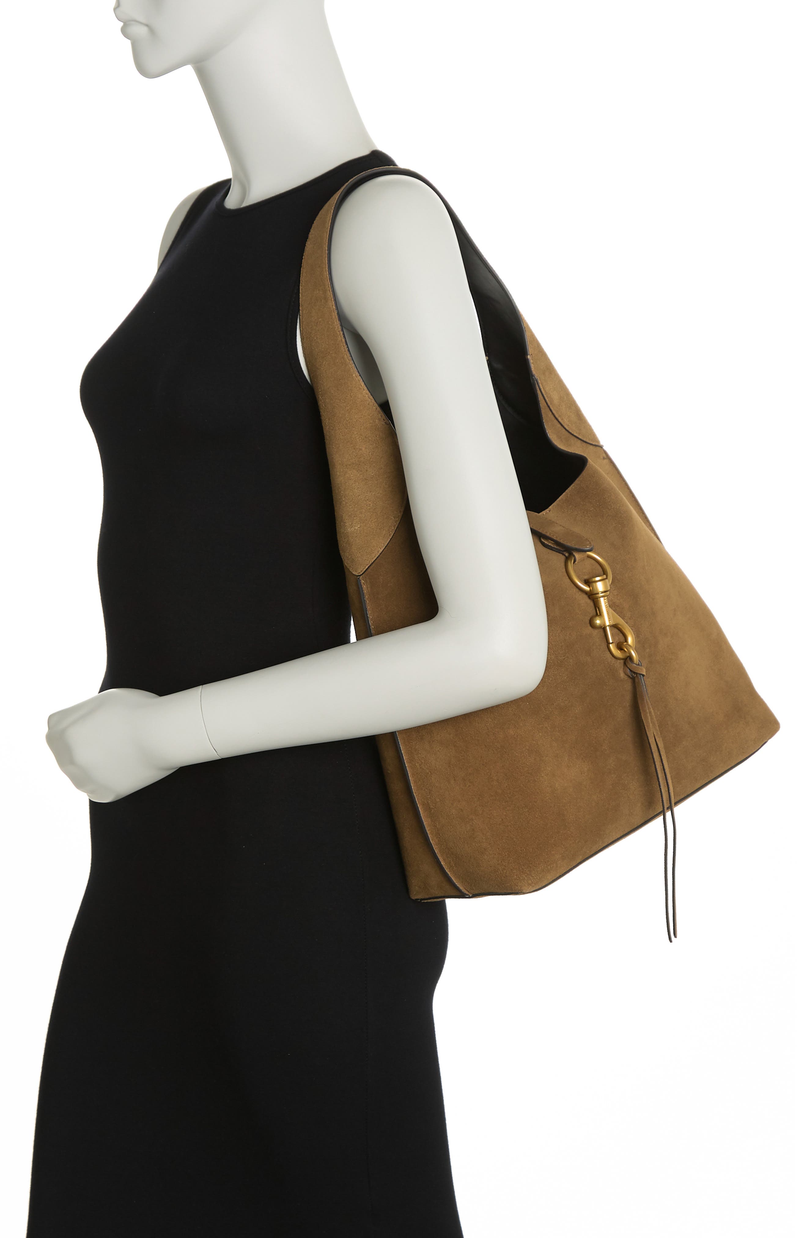 Rebecca Minkoff Megan Suede Hobo Bag, Alternate, color, 