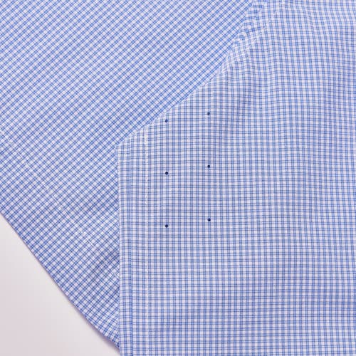 Regent Row Big And Tall Stanton Shirt Short Sleeve Button Down In Blue-microplaid-23