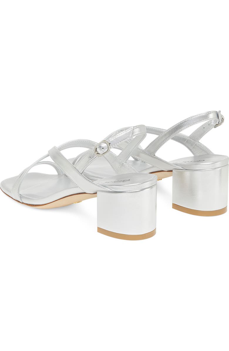 Stuart Weitzman Oasis 50 Block Sandal, Alternate, color, Silver