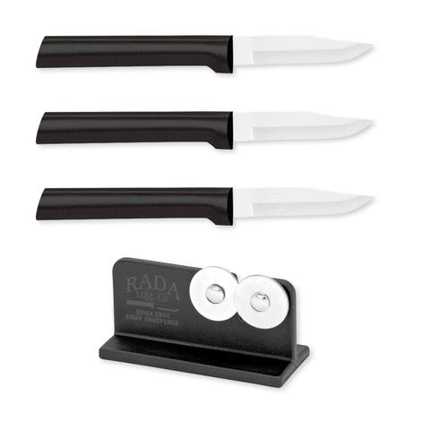 Cutlery 2.5-Inch Peeling Paring Knife Set of 3 & Quick Edge Knife Sharpener