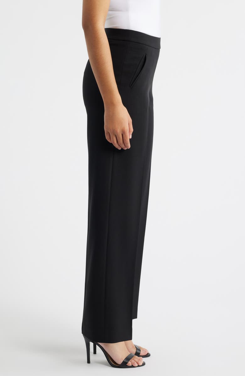 Anne Klein High Waist Wide Leg Pull-On Pants, Alternate, color, Anne Black