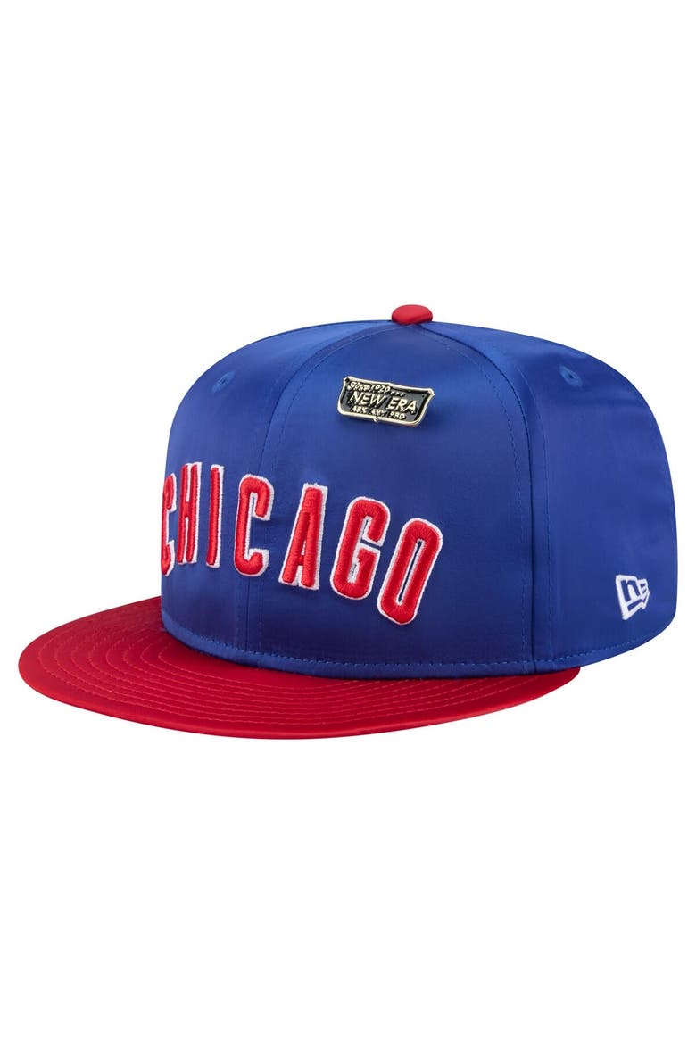 Men's New Era Royal/Red Chicago Cubs Satin 59FIFTY Fitted Hat, Alternate, color, Royal