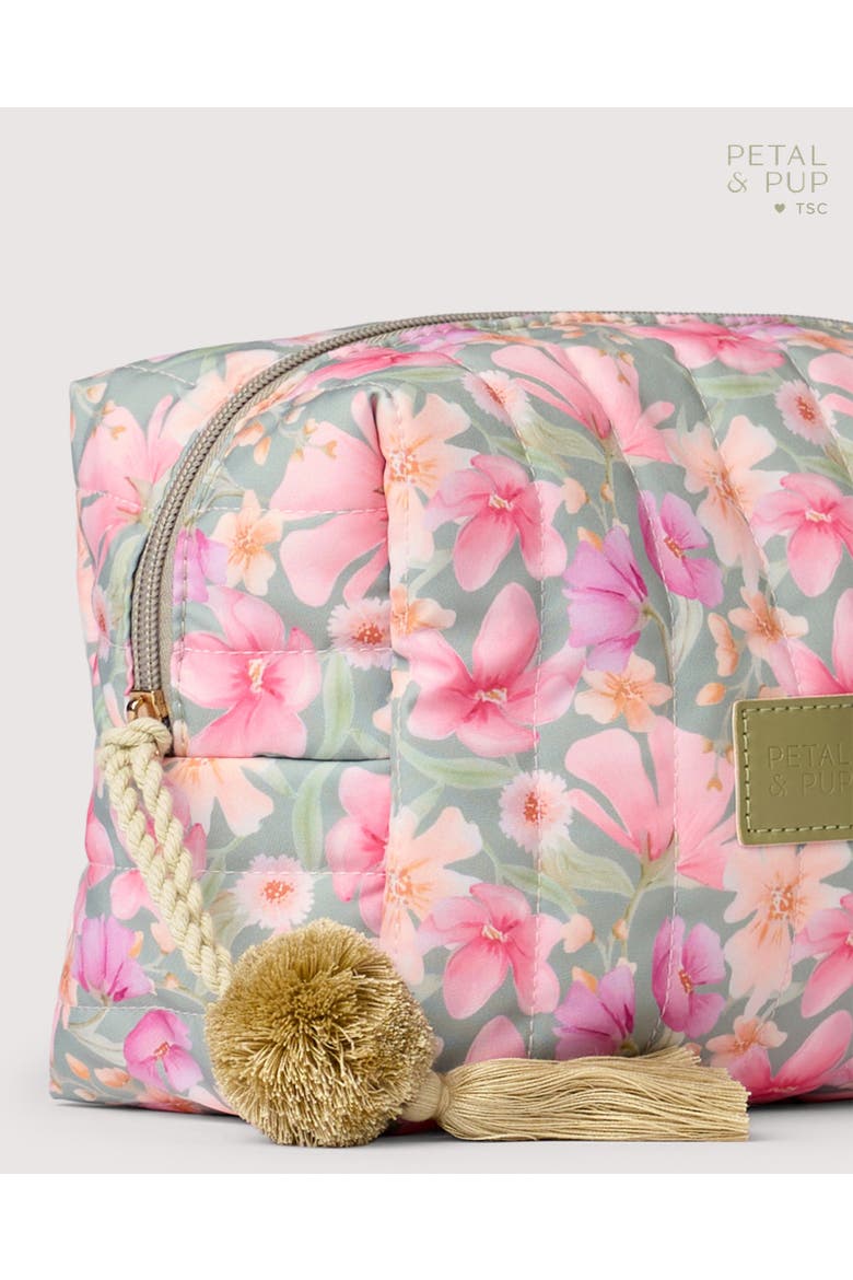 Cosmetic Case, Alternate, color, Sage Wildflowers