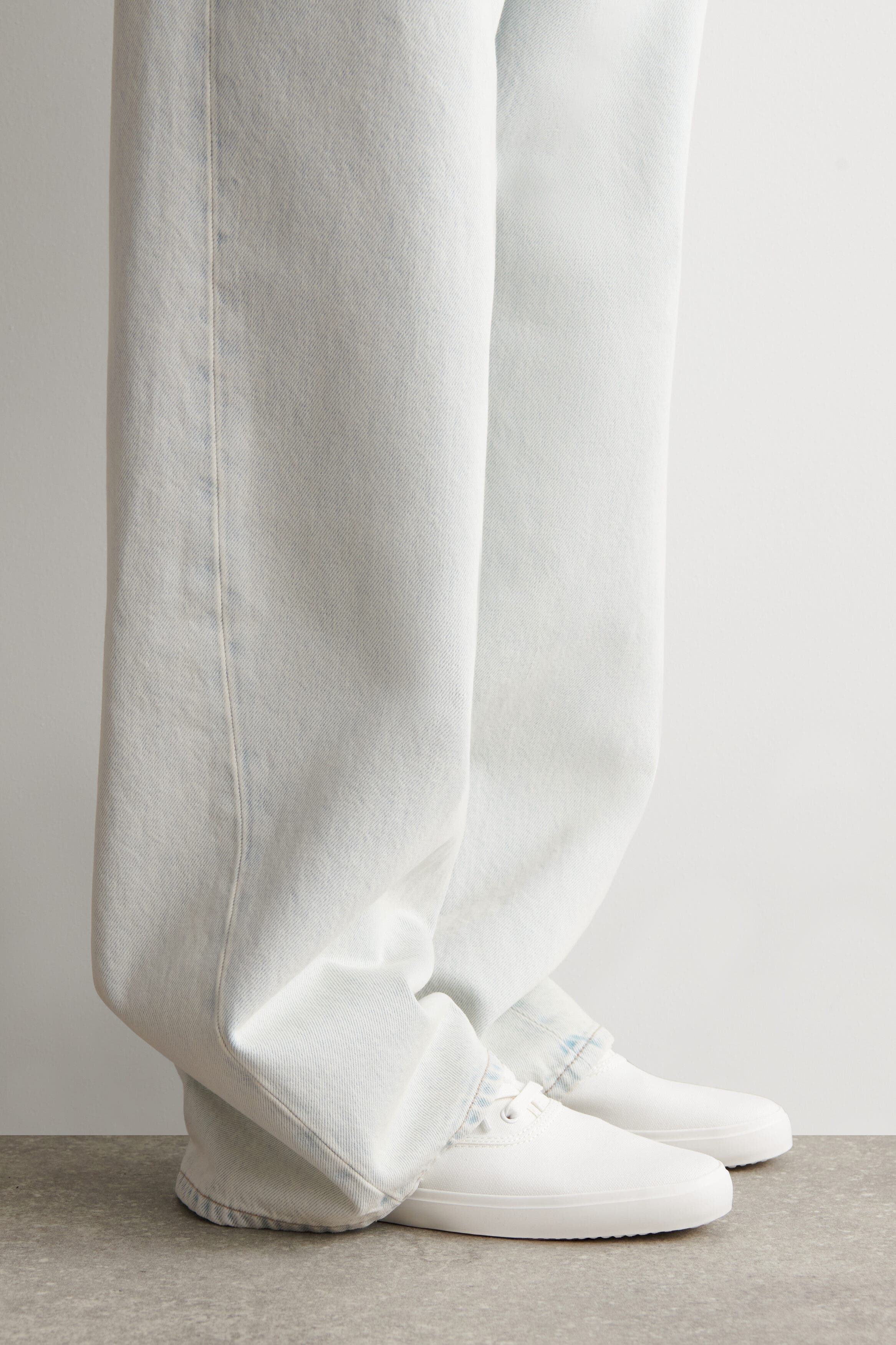 COS Canvas Plimsoll Trainers, Alternate, color, White