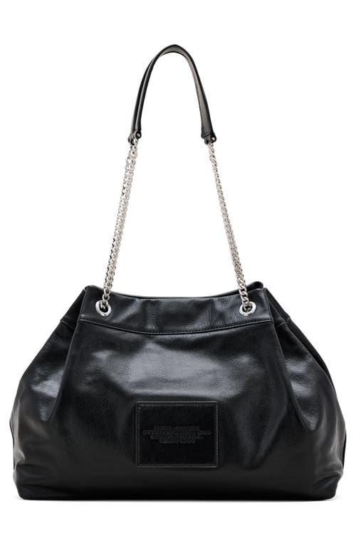 Marc Jacobs Structured Black Shoulder Bag With Drawstring Closure In Black