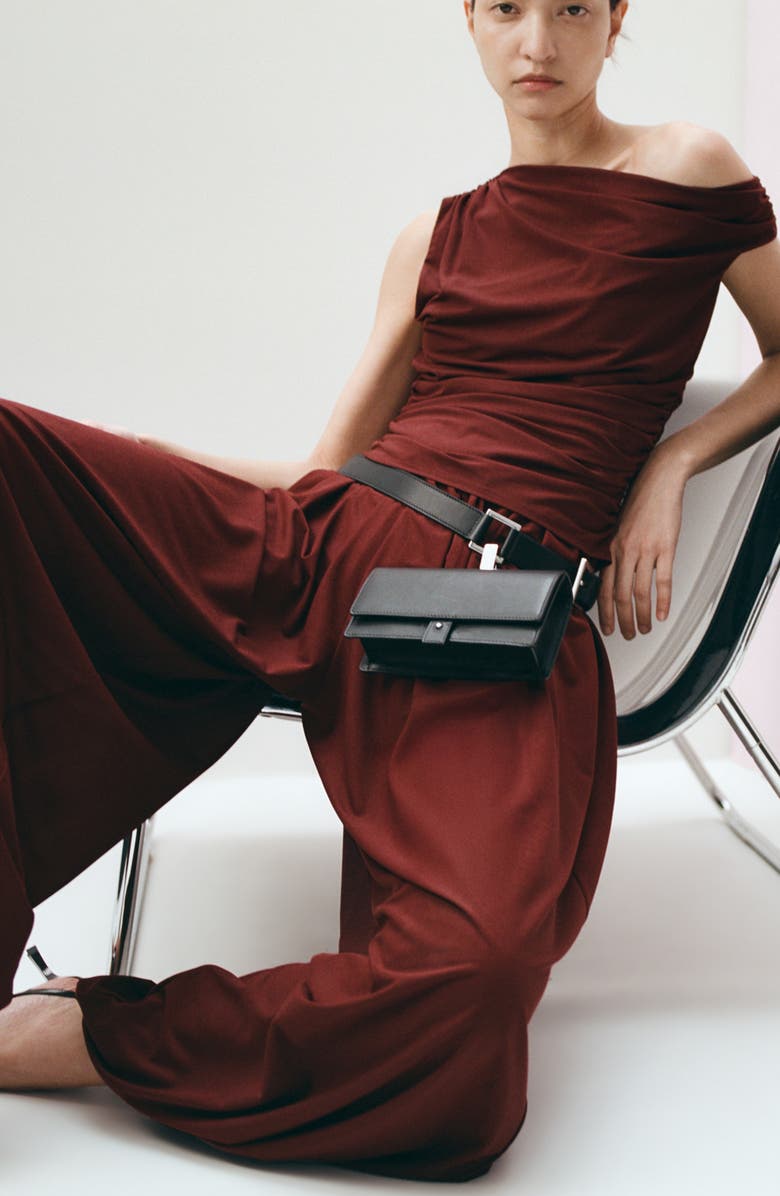 MANGO Pleated Balloon Pants, Alternate, color, Russet