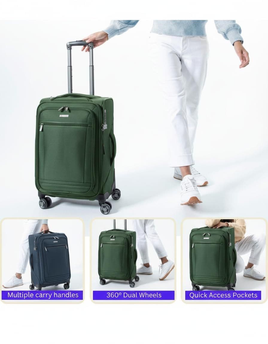 Ricardo Beverly Hills Avalon Softside 2 Piece Luggage, Alternate, color, Juniper Green