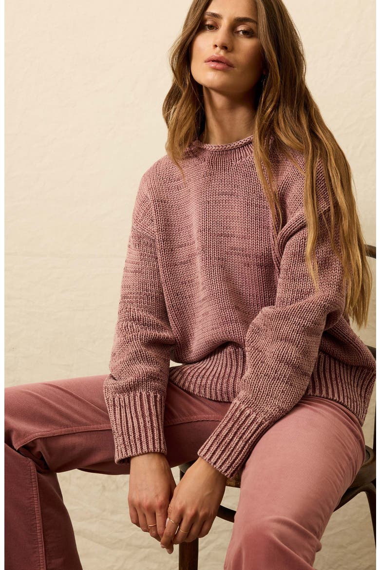 Sunwashed Roll Neck Sweater, Alternate, color, NOSTALGIA ROSE