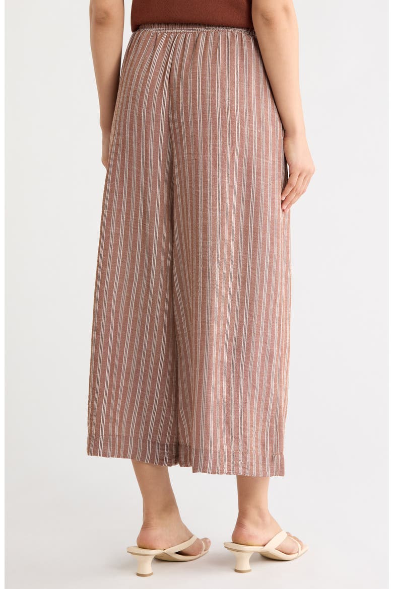 Striped Wide Leg Gaucho Pants, Alternate, color, MOCHA STRIPE