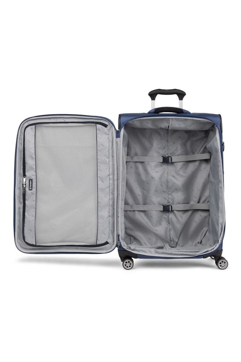 Walkabout 6 Softside Expandable 25" Medium Checked Spinner Luggage, Alternate, color, Ocean Blue