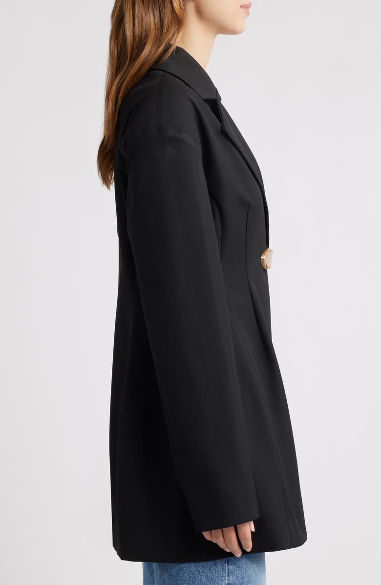 Cult Gaia Emma Cotton Blazer, Alternate, color, Black