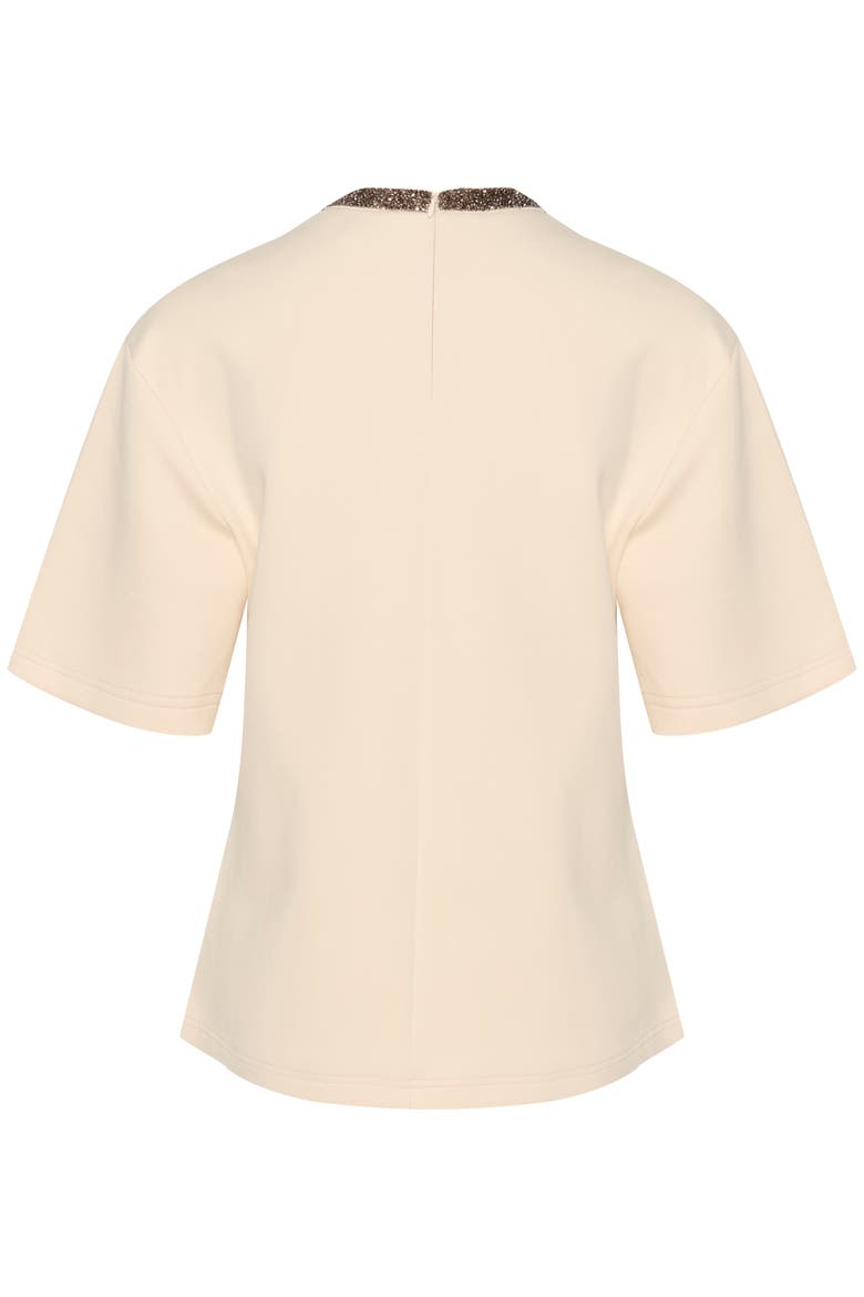 SLMagana Glitter Short Sleeves Blouse, Alternate, color, Whitecap Gray