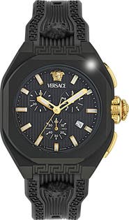 Versace V-Legend Chronograph Synthetic Strap Watch, 44mm
