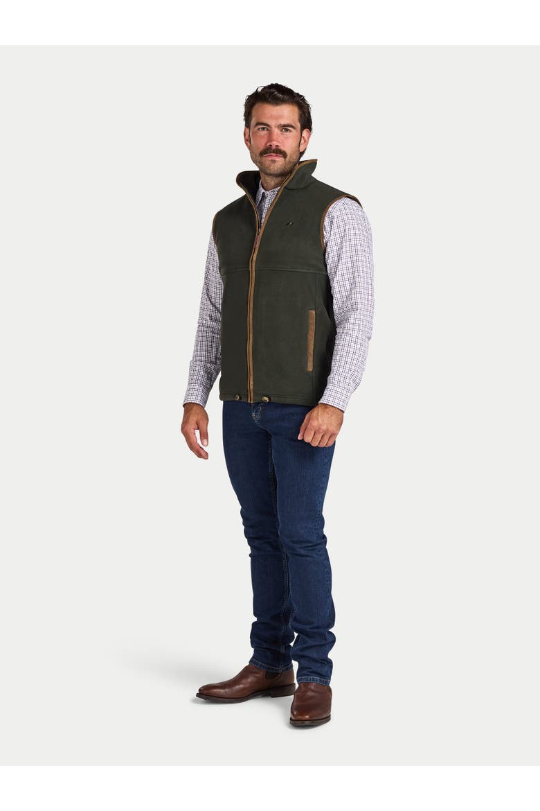 Fleece Gilet, Alternate, color, Forest